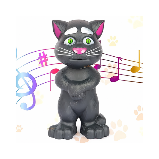 Musical Interactive Talking Cat with Stories and Touch Functions:Height 19 cm