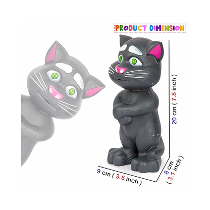 Musical Interactive Talking Cat with Stories and Touch Functions:Height 19 cm