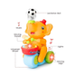 Musical Walking Elephant Drummer Toy with Flashing Light, Sound & Blowing Ball