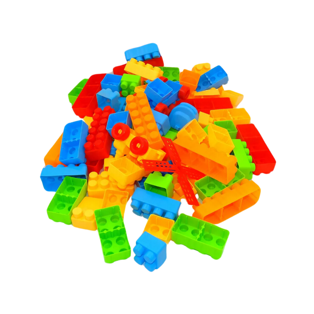 Building Blocks with Bag Pack Multicolour - 170 Pieces