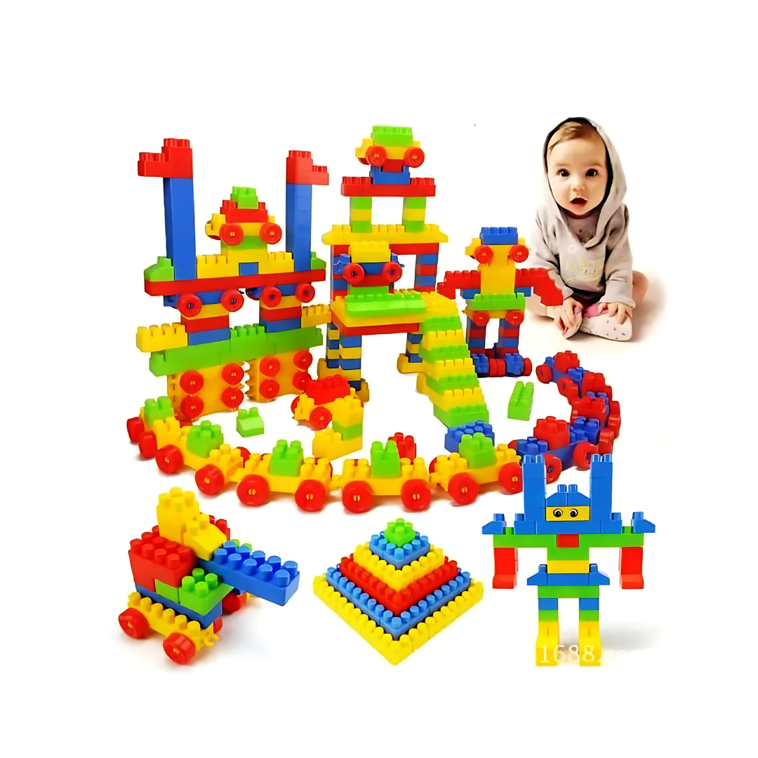 Building Blocks with Bag Pack Multicolour - 170 Pieces