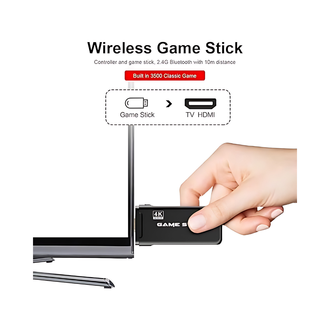 Wireless Video Games for Tv Gaming Retro Gaming Console with Game Stick HD Game Plug & Play TV Video Game Set for 2 Player