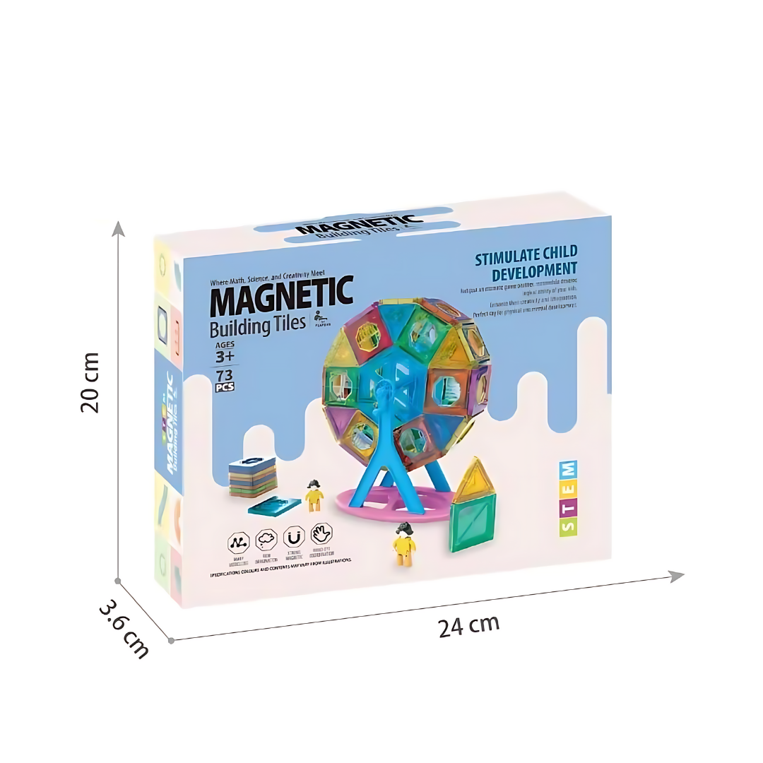 Magnetic Ferris Wheel Building Blocks Set | 3D Magnetic Tile Toy for Intelligent Children, Develops Problem-Solving Skills and Creativity