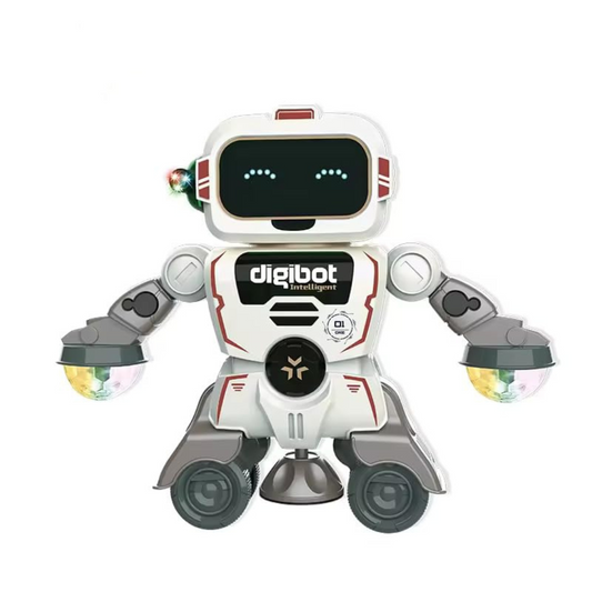 Smart Dancing Robot Toy with Pleasant Flashing Lights, Music, B/O Mode & 360° Rotation for Kid