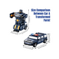 Transforming Robot Car with Light, Robot Police Car