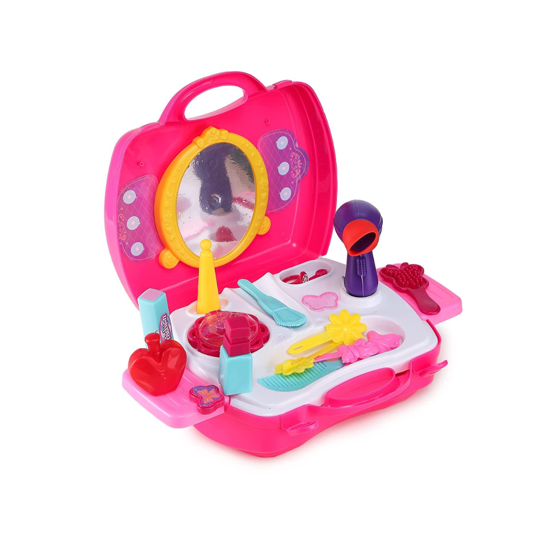 Pretend Play Beauty Salon Fashion Play Makeup kit and Cosmetic Toy Set