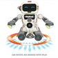 Smart Dancing Robot Toy with Pleasant Flashing Lights, Music, B/O Mode & 360° Rotation for Kid