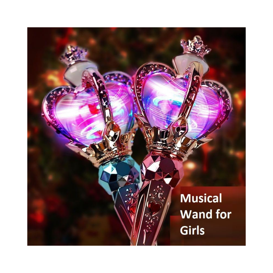 Magical Wand, Musical Wand with Flashing Light, Princess Fairy Wand, Birthday Gifts for Girls