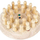 Wooden Memory Chess Game, BLOWEST Colorful Memory Chess, Funny Block Board Game, Early Educational Toy, Brain Training Games for Kids