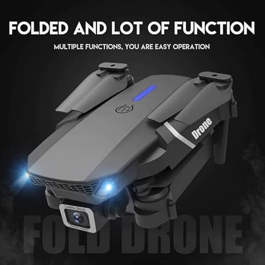 Drone-with-4K-Camera-WiFi-FPV-1080P-HD-Dual-Foldable-RC-Drone-Altitude-Hold-Headless-Mode-Visual-Positioning-Auto Return App Control Multicolor