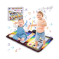 2in1 Musical Playmat for Kids with Piano Keyboard and Drum Set Battery