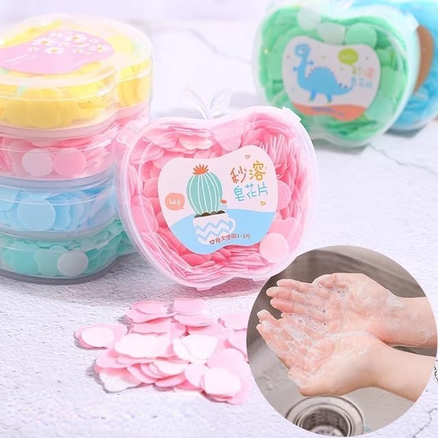 Paper Soap Box Mini Portable Travel Soap Paper Disposable Hand Washing Bath Scented Paper Soap for Outdoor, Camping Hiking| travelling essential for kids and adults| Instant paper handwash