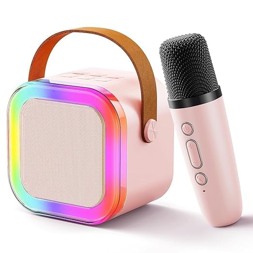 Kids Karaoke Machine and Emoji Face Cube Game