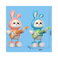 Rabbit Guitarist Toy, Electric Rabbit Toys, Sensing Interactive Walking Dancing Toy with Music Sounds & Lights