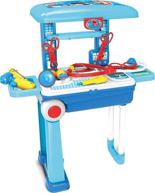 Little Doctor Set 2 in 1 Trolley for Kids | Doctor Kids Luggage Real Action Play Set | Doctor Kit