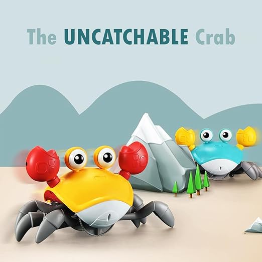 Chargeable Crawling Crab Baby Toy with Electric Sensor Musical Dancing Walking Crab