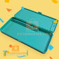 LCD Writing Tablet Pencil Box - Geometry Box with Rewritable LCD Screen, Built-in Lock, and Spacious Storage for Kids and Adults