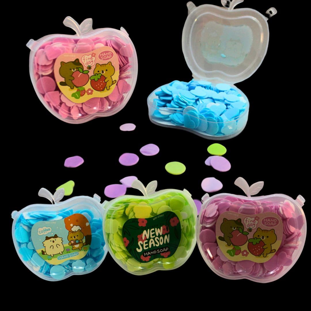 Paper Soap Box Mini Portable Travel Soap Paper Disposable Hand Washing Bath Scented Paper Soap for Outdoor, Camping Hiking| travelling essential for kids and adults| Instant paper handwash