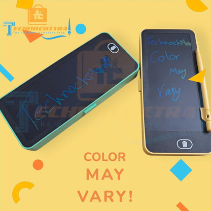 LCD Writing Tablet Pencil Box - Geometry Box with Rewritable LCD Screen, Built-in Lock, and Spacious Storage for Kids and Adults