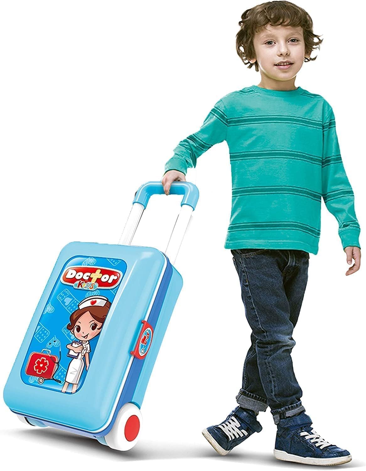 Little Doctor Set 2 in 1 Trolley for Kids | Doctor Kids Luggage Real Action Play Set | Doctor Kit