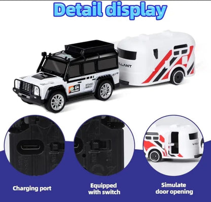 Remote Control Small Car, 1:64 Toys Market Scale Off-Road #RC Car, USB Rechargeable 2.4GHZ Three Speed Indoor Alloy Vehicle for Kids