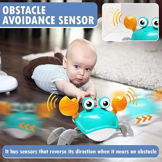 Chargeable Crawling Crab Baby Toy with Electric Sensor Musical Dancing Walking Crab