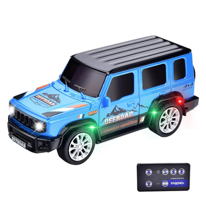 Remote Control Small Car, 1:64 Toys Market Scale Off-Road #RC Car, USB Rechargeable 2.4GHZ Three Speed Indoor Alloy Vehicle for Kids