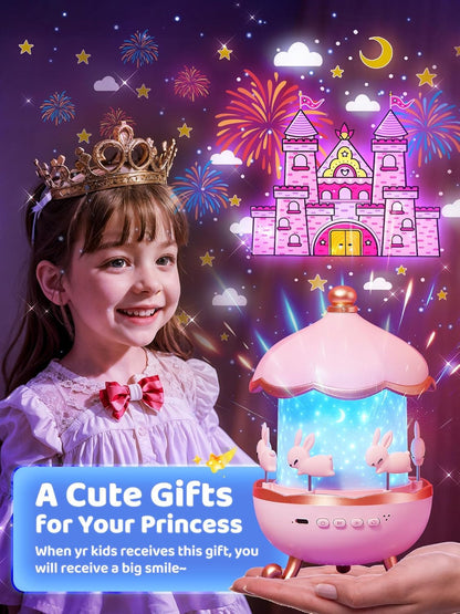 Rotating Projector Lamp Star Projector Night Light for Kids Baby Sound Machine Night Light for Room