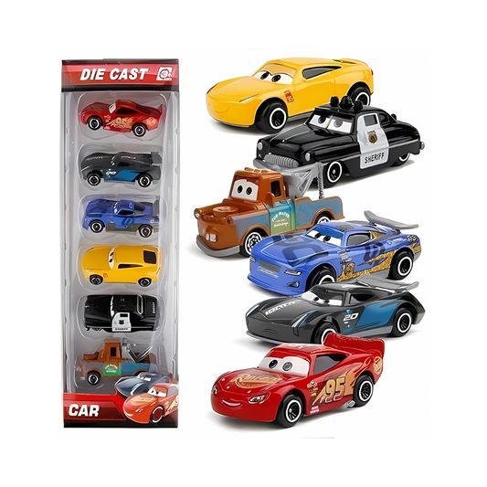 Mini Metal Die Cast Car Set of-6 Toy Vehicle