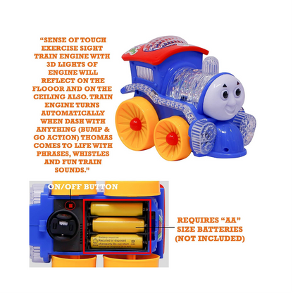 Musical Bump and Go Train Loco Toy with Flashing Lights