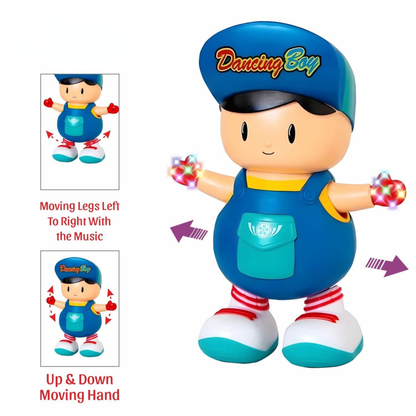 Dancing Boy Musical Toy for Kids with 3D Flashing Lights, Music, 360-degree Dance Moves