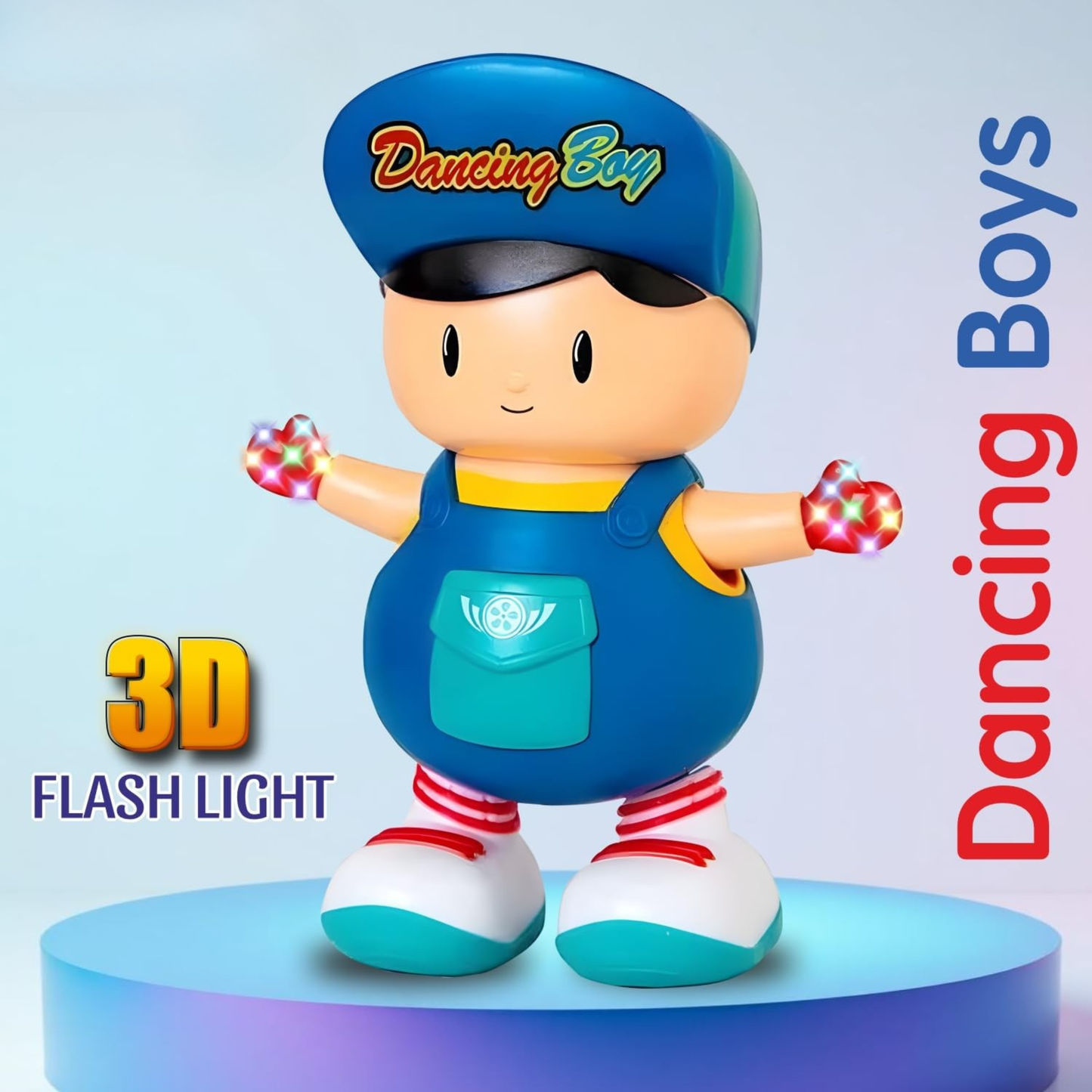 Dancing Boy Musical Toy for Kids with 3D Flashing Lights, Music, 360-degree Dance Moves